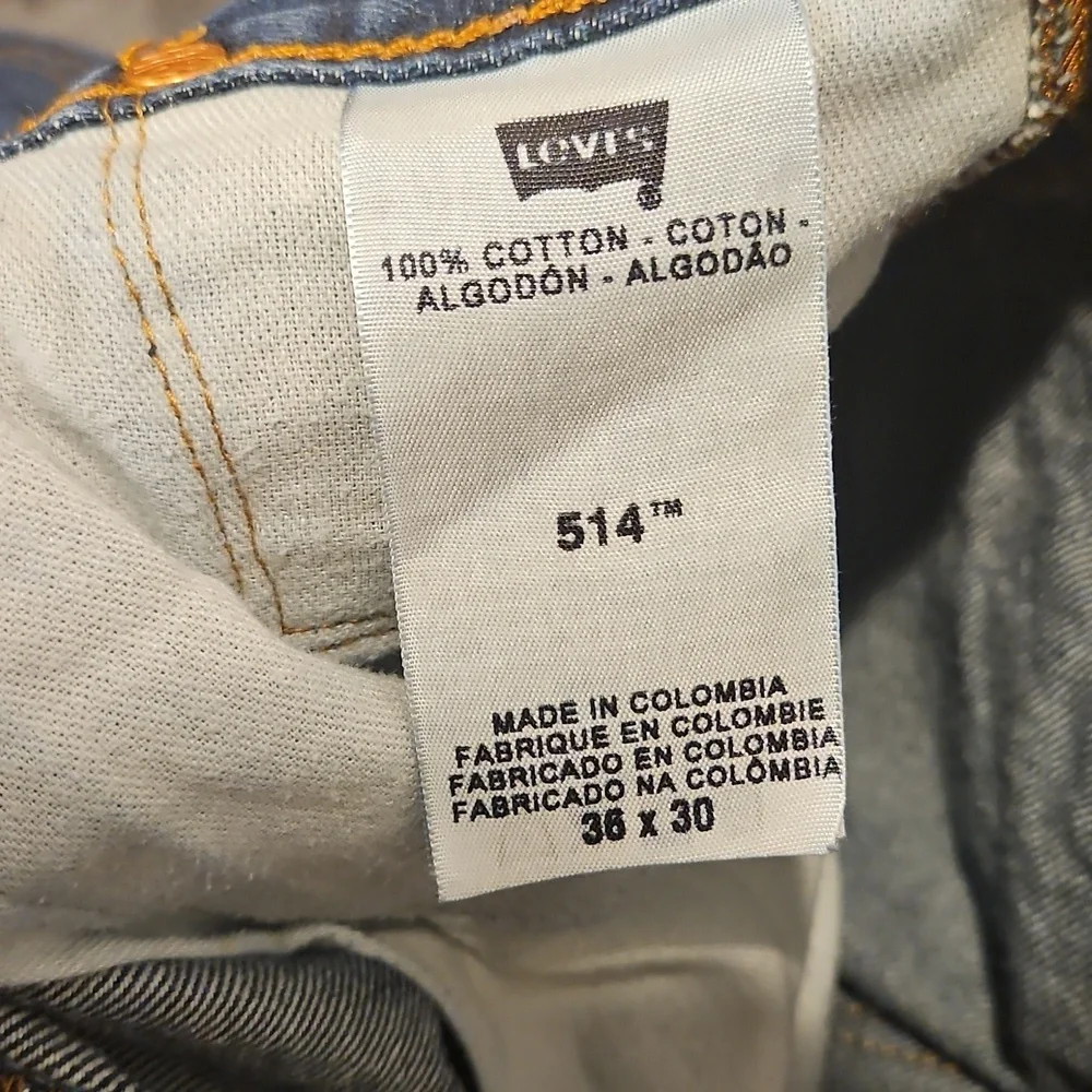 Levi's 514 Men's Dark Blue Straight Jeans Sz. 36 X 30